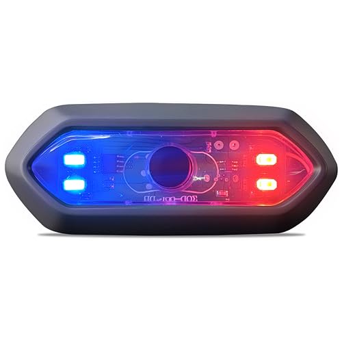 OBEROI'S TRADERS ABS Universal Helmet LED PCR Light with 3 Modes of Flashing | Blinking Strobe Rear Warning Red Safety Night Riding Light USB Charging Cable, Battery Powered - Image 1