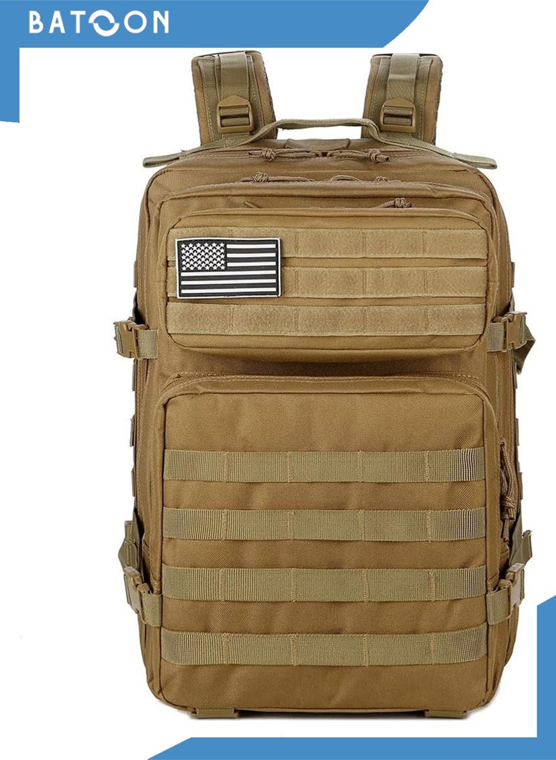 باتون حقيبة ظهر متعددة الجيوب بسعة 45 لترًا مطورة لركوب الدراجات والمشي لمسافات طويلة وحقيبة رياضية خارجية للرجال وحقيبة ظهر مريحة وجيدة التهوية وحقيبة ظهر ترفيهية مقاومة للماء ومتعددة الوظائف - Image 2