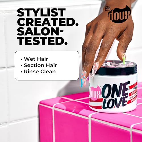 The Doux ONE LOVE Co-Wash for Curly Hair – Leave In Conditioner for Dry Damaged Hair – Deep Conditioner & Hair Detangler with Jojoba & Grapeseed – Anti Frizz Hair Care for All Curl Types - Image 2