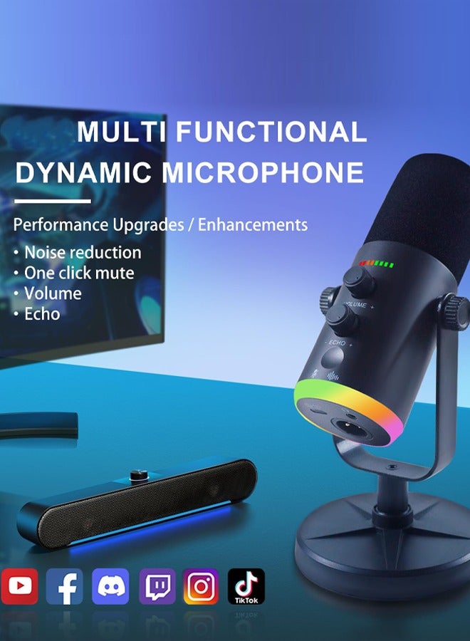بوليفياز مايك،مايك قيمنق،مايك احترافي  للجيمنق والبث المباشر، مايك خارجي يو اس بي مع صوت واضح وتقليل الضوضاء، متوافق مع مايك فيفا والكمبيوتر - Image 2