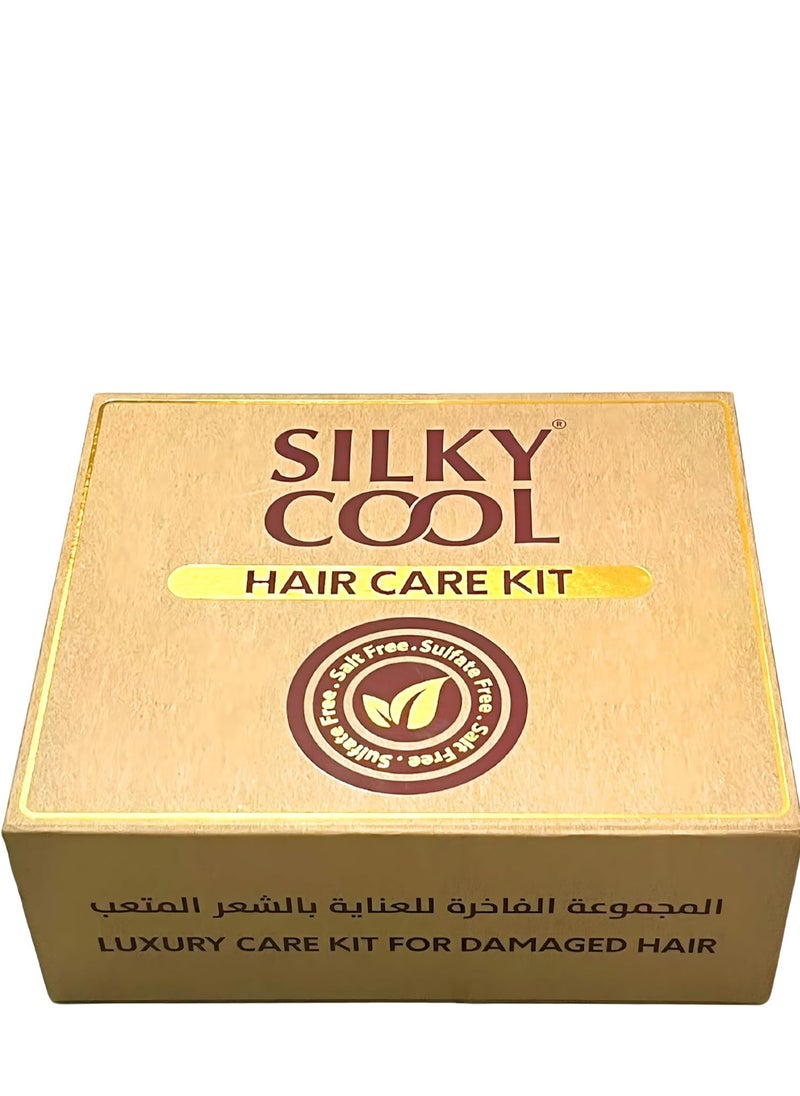 Silky Cool - Silky Cool Hair Care Kit - Shampoo,Conditioner,Serum and Hair Mask Set - Image 1