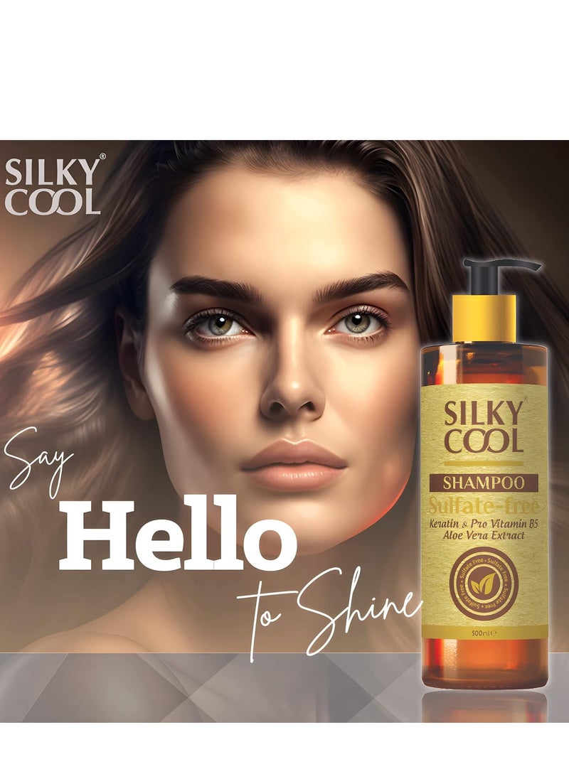 Silky Cool - Silky Cool Hair Care Kit - Shampoo,Conditioner,Serum and Hair Mask Set - Image 1