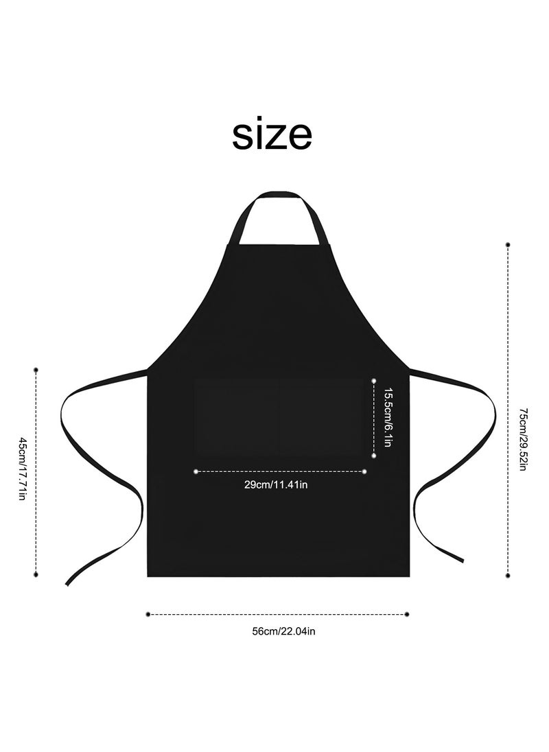 Generic - 2 Aprons with Front Pockets, Unisex Kitchen Cooking Aprons, Adjustable Chef Aprons for Baking, Painting, and Restaurant - Image 1