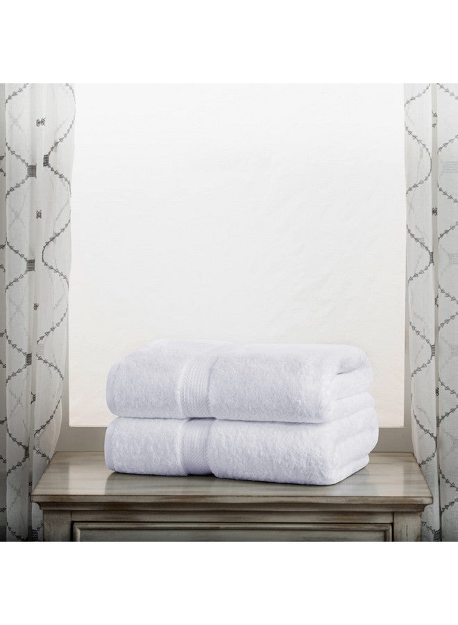 Superior Superior Egyptian Cotton Solid Towel Set, 2PC Bath, White, 2 Count  - Image 2