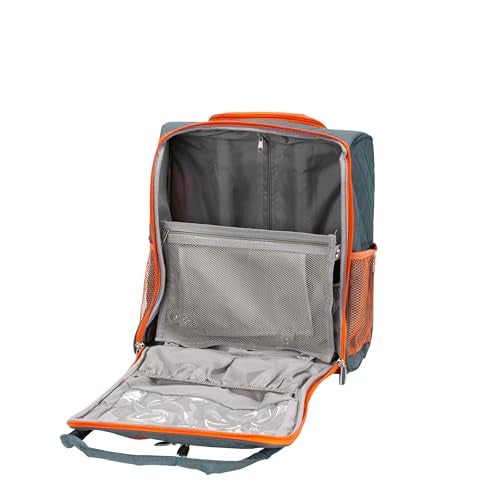 Rockland Melrose Upright Wheeled Underseater Carry-On Luggage, Charcoal - Image 5