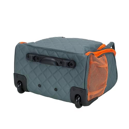 Rockland Melrose Upright Wheeled Underseater Carry-On Luggage, Charcoal - Image 3