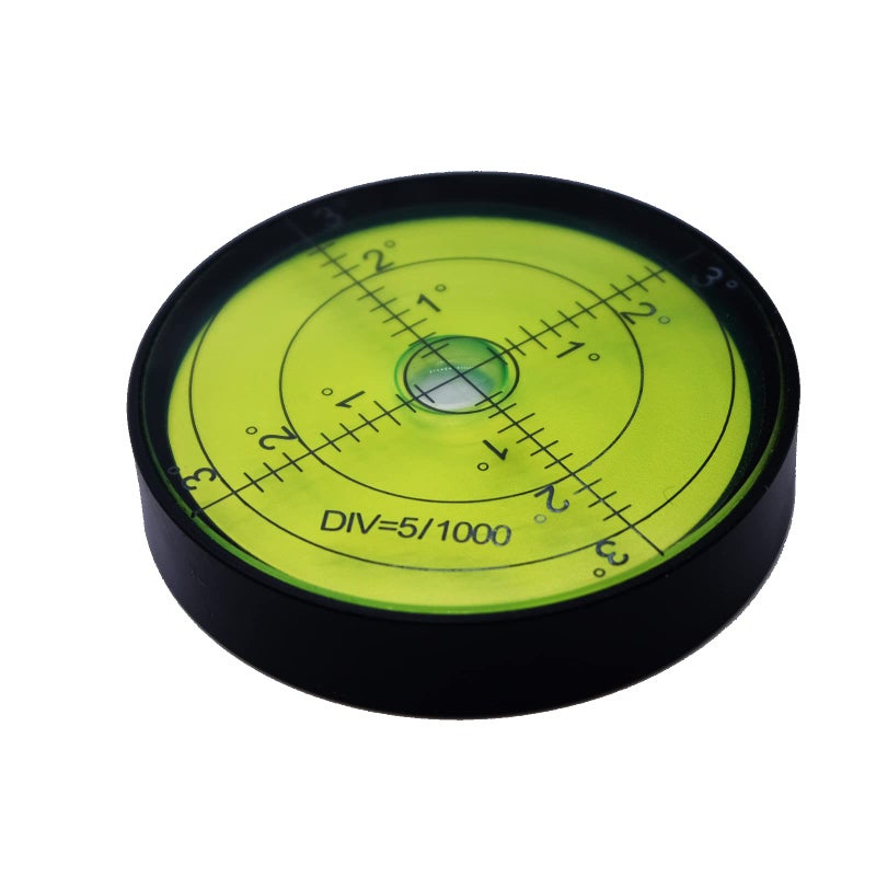 GEONASSUR Aluminium High Precision Horizontal Leveler Bubble Level Tool Circle Round 2.4 Inch 60mm (Black,Green) - Image 1