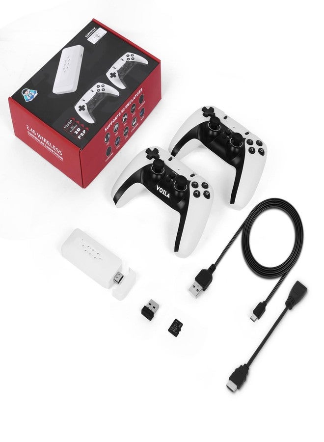 Voila M22 Retro Video Game Console - Wireless Controller Gamepad, Gaming Stick with 1080P HD Graphics, 52 Emulators, 30,000+ Games, 64GB, Classic Edition. CE, ROHS and BIS Certified Original Unit - Image 1