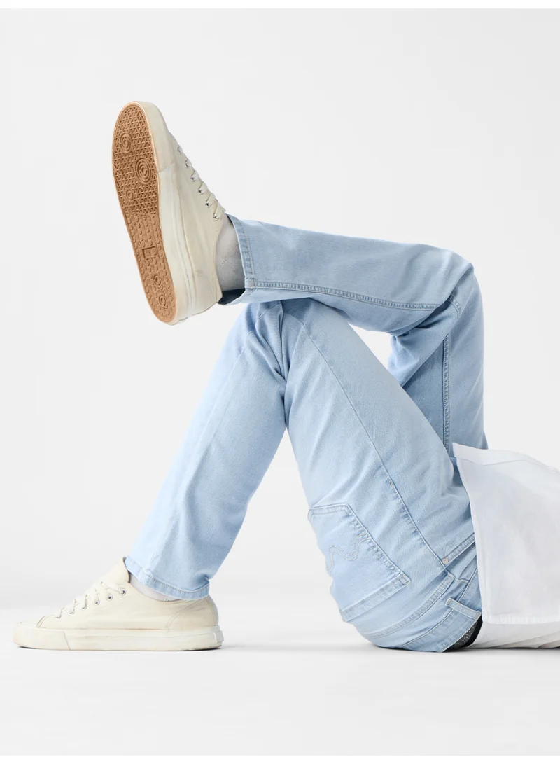The Souled Store  The Souled Store Men Frost Blue Solid Slim Fit Jeans for Men | Best Price UAE