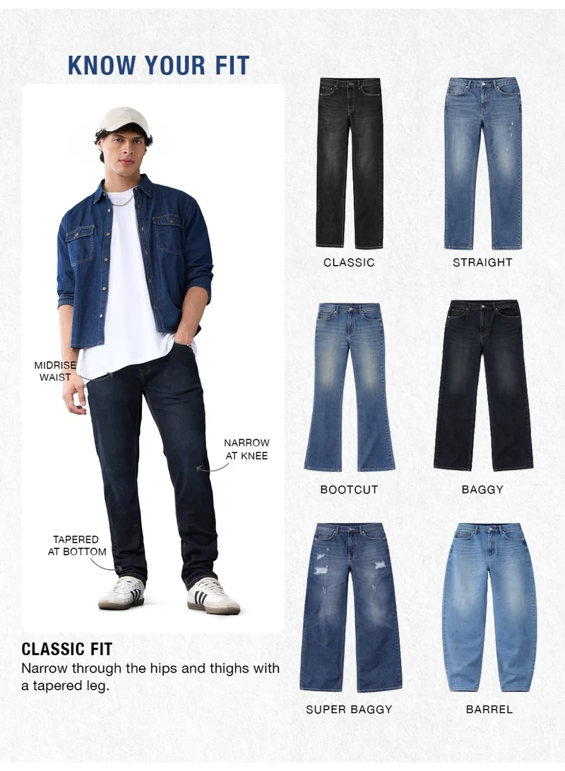 The Souled Store  The Souled Store Men Frost Blue Solid Slim Fit Jeans for Men | Best Price UAE