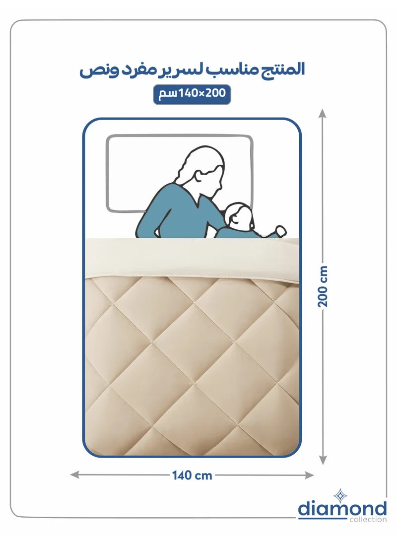 دوناتيلا طقم لحاف خفيف الوزن مكون من 4 قطع طقم لحاف سرير صلب مقاس واحد مع حشوة ماسية سادة وحشوة بديلة، رمادي