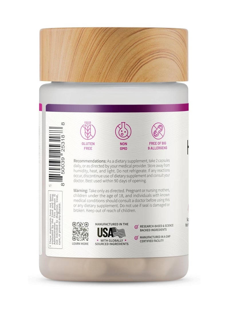 SNAP SUPPLEMENTS - Hair, Skin & Nails Volumizing Vitamins Supports Hair Growth, and Nourishes Hair and Nails,Promotes Stronger Hair Dietary Supplement - 60 Capsules - Image 1