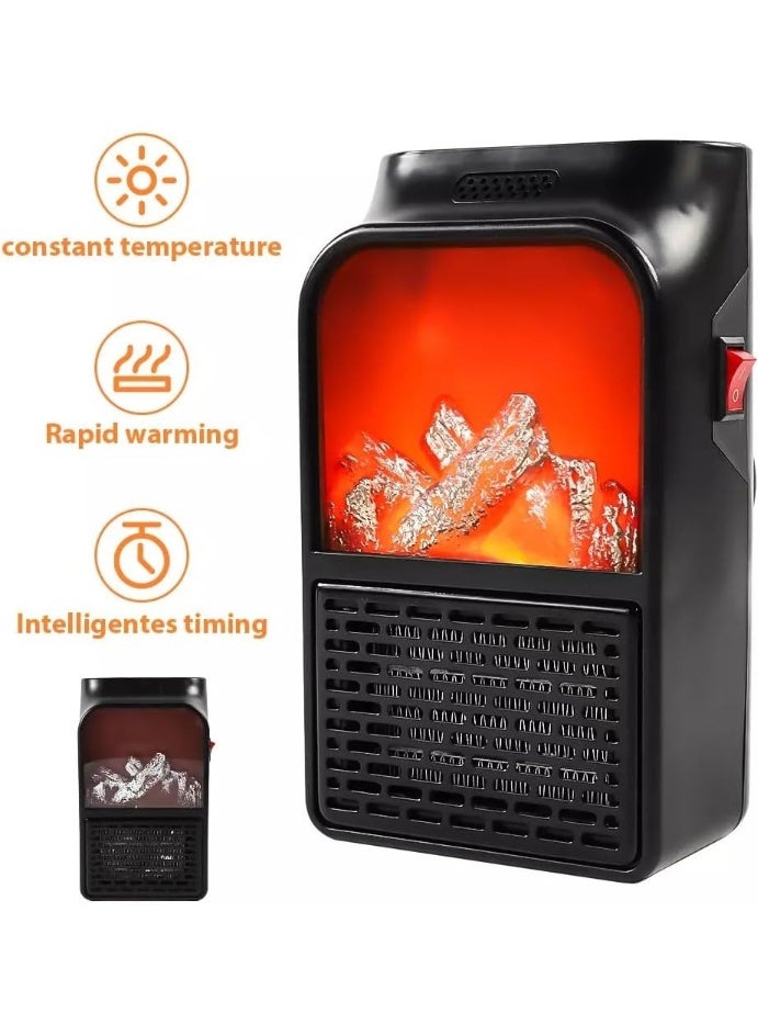 سخان مروحة حائطي يتم التحكم فيه - سخان كهربائي بشاشة LED عن بعد بقوة 1000 وات لتدفئة الغرفة بسرعة، ومنفاخ هواء دافئ آمن وفعال مثبت على الحائط - Image 4