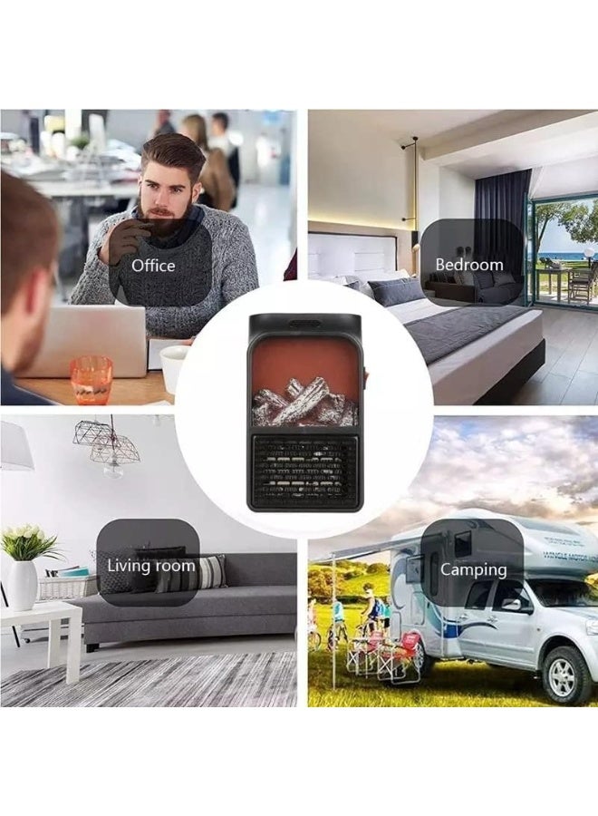 سخان مروحة حائطي يتم التحكم فيه - سخان كهربائي بشاشة LED عن بعد بقوة 1000 وات لتدفئة الغرفة بسرعة، ومنفاخ هواء دافئ آمن وفعال مثبت على الحائط - Image 5