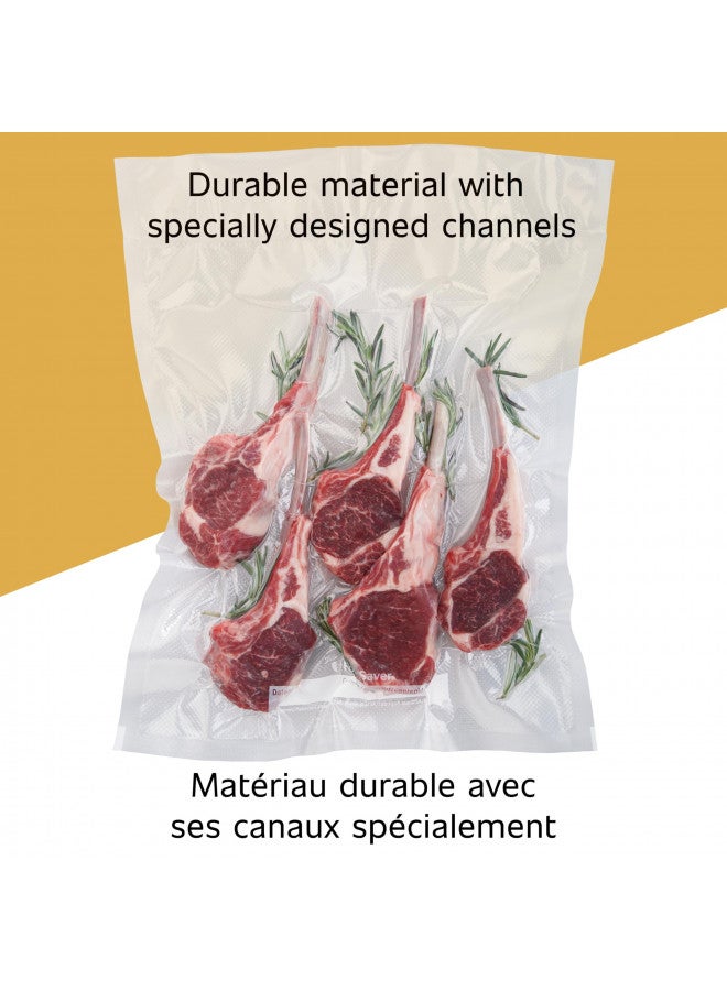 FoodSaver FoodSaver Vacuum Sealer Bags, Rolls for Custom Fit Airtight Food Storage and Sous Vide, 8" (2 Pack) and 11" (3 Pack) Multipack (Packaging May Vary) - Image 5