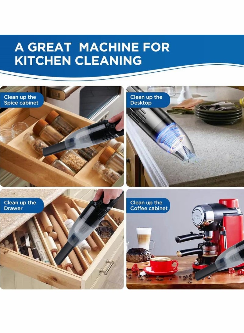 Excefore Car Vacuum Cordless Handheld Vacuum for Quick Dust Buster Cordless Rechargeable for Car Home and Office - Image 4