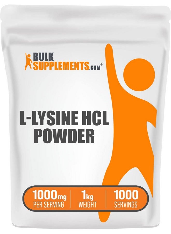 بالك سابلمنتس مسحوق L-Lysine من BulkSupplements.com - على هيئة L-Lysine HCl، مكمل غذائي من الليسين، L-Lysine 1000mg - لدعم المناعة - خالٍ من الجلوتين، 1000mg لكل وجبة، 1 كجم (2.2 رطل) (عبوة من قطعة واحدة) 