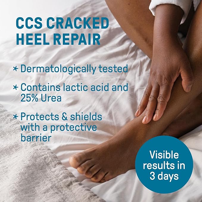 CCS Cracked Heel Repair Cream Visible Results in 3 Days for Heels and Very Dry Feet Contains 25 Urea Lactic Acid Clinically Tested 125 ml - Image 4