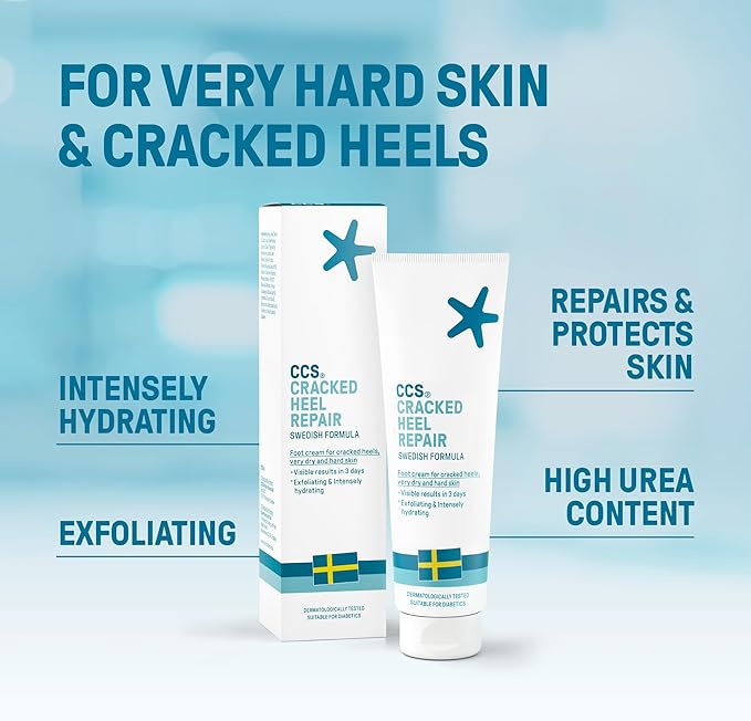 CCS Cracked Heel Repair Cream Visible Results in 3 Days for Heels and Very Dry Feet Contains 25 Urea Lactic Acid Clinically Tested 125 ml - Image 2