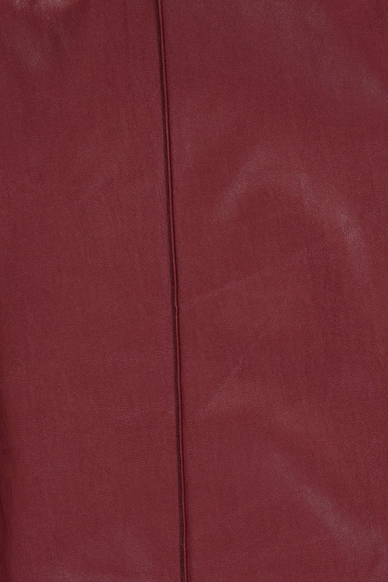 The Giving Movement Women Regular Fit Solid Straight Leg Pants, Maroon - Image 4