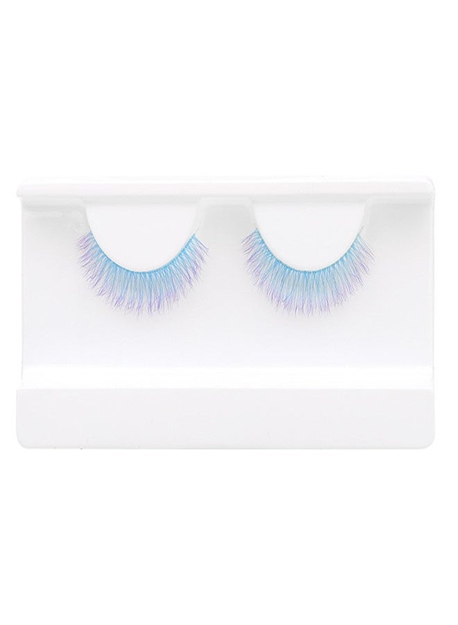 BERSHNOR Blue Colored Lashes Curly Wispy Blue Eyelashes 3D Volume Cute False Lashes Corlorful Fake Eyelashes - Image 1