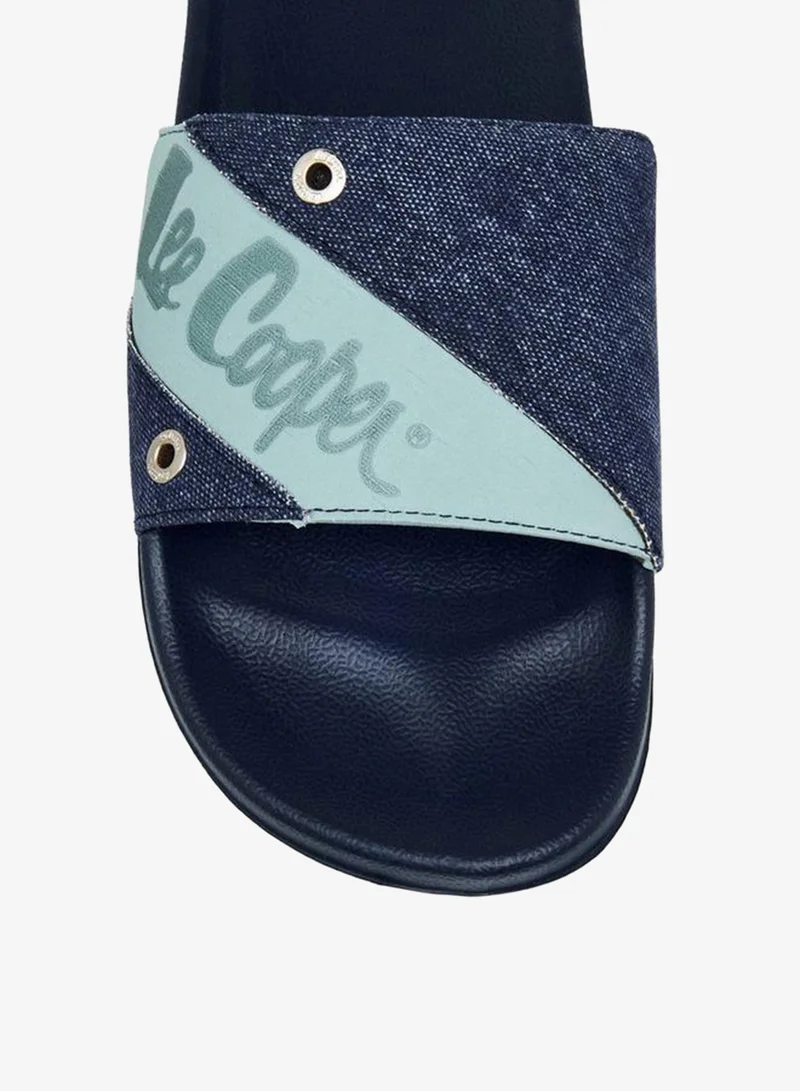 Lee Cooper BLUE Men Logo Detail Slides for Men | Best Price UAE