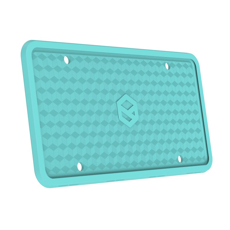 Rightcar Solutions Silicone License Plate Frame | The Original Premium Grade Silicone Car Plate Frame | Rust Proof, Rattle Proof, Weather Proof License Plate Holder (Aqua Blue) - Image 1