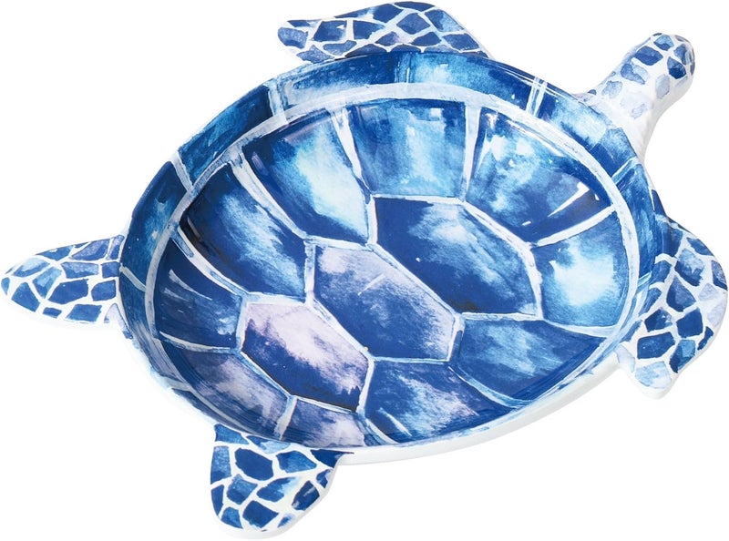 UPware Indigo Sea TurtleShaped Melamine Dessert Plates  Ocean Theme BPAFree Dishwasher Safe for Dessert Snacks Appetizers and Fruit Blue 75 x 6 Inch Set of 4 - Image 5