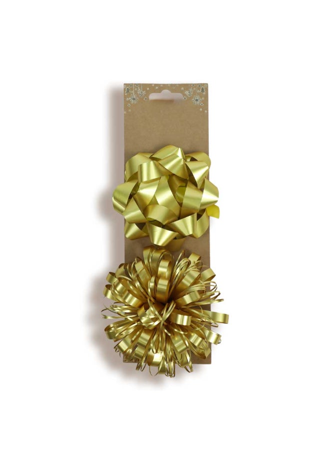 Trentor Christmas Gift Décor Bow  4" Star, Ribbon and Curl Bowl - Image 1