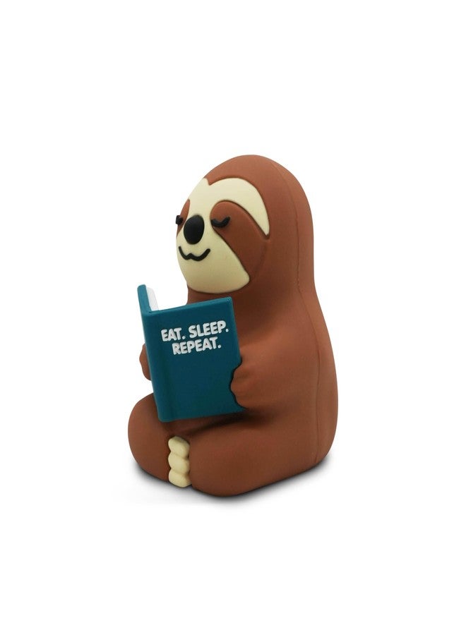 GOOFBALLS Little Readers - Cute Figurines for Bookshelves, Desks, Terrariums & Home Decor - Book-Loving Animal Statue - Sloth - Image 5