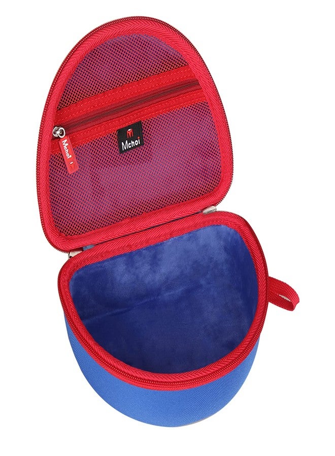 Mchoi Kids Headphones Case Suitable for iClever BTH12 / HS19 / BTH26 / JoySpark-T5 / Candy Bila BH03 / EarFun/IMYB/MIDOLA MD-B01 / noot Products Foldable Kids Headphones (Blue) (Blue and Red) - Image 3