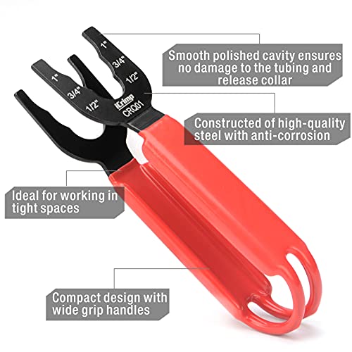 iCrimp Push-to-Connect,Push-fit Disconnect Tool for Brass-Push Fittings Removing,Multi-size Combination 1/2",3/4",1"-CRQ01 - Image 5