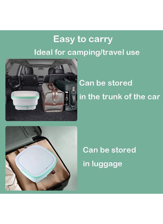 SHOPI - Portable Mini Folding Washing Machine, travel camping washing machine,Magic Foldable Small Clothes Washing Machine Washer Laundry Tub Wash Machine for Travelling - Image 1