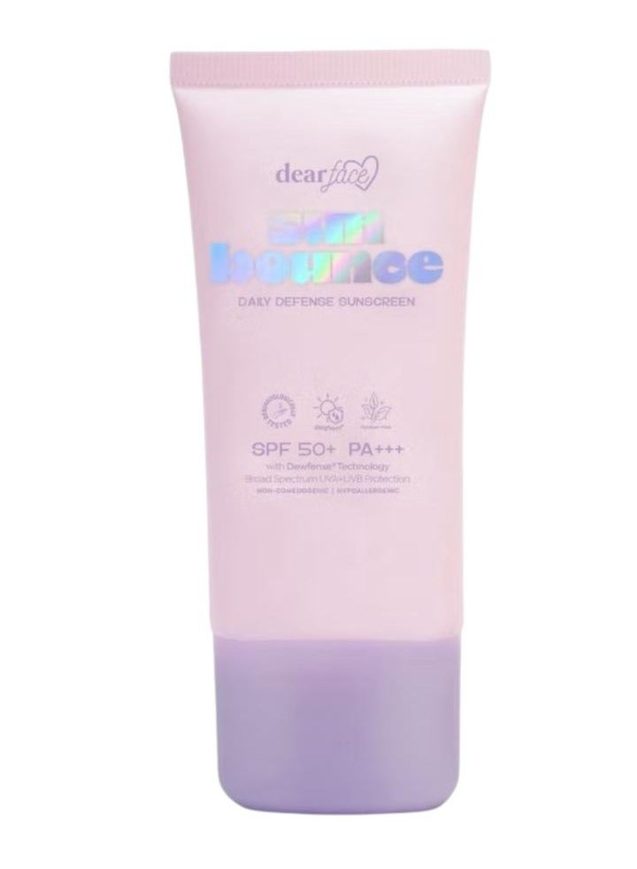 Dear face sun bounce daily defense sunscreen