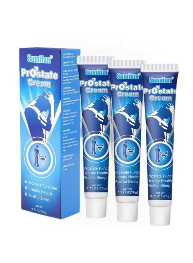 سوميفون 3 قطع من كريم البروستاتا، كريم تعزيز البروستاتا للرجال، كريم العناية الصحية للرجال، لتخفيف التبول المتكرر - Image 1