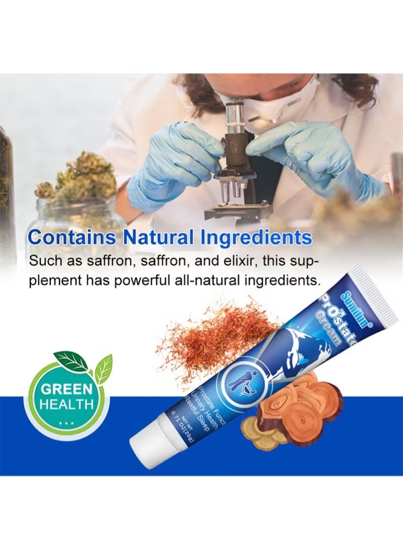 سوميفون 3 قطع من كريم البروستاتا، كريم تعزيز البروستاتا للرجال، كريم العناية الصحية للرجال، لتخفيف التبول المتكرر - Image 3