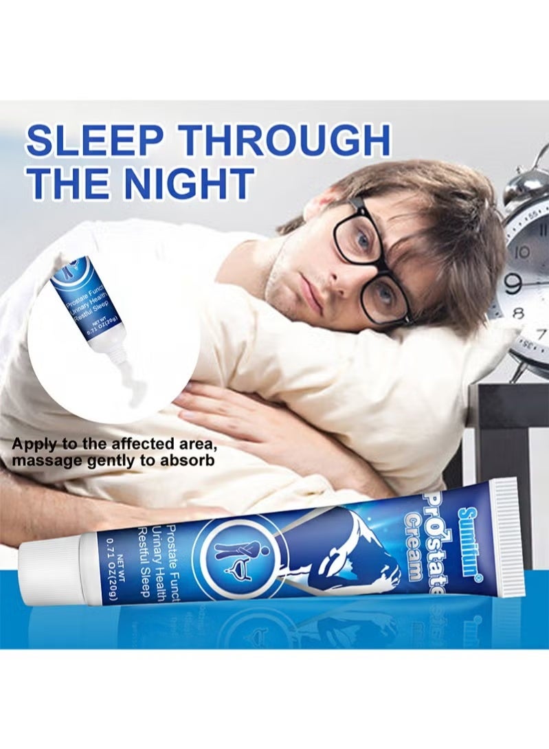 سوميفون 3 قطع من كريم البروستاتا، كريم تعزيز البروستاتا للرجال، كريم العناية الصحية للرجال، لتخفيف التبول المتكرر - Image 5