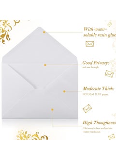 SRLIWHITE 100 Pack Self-Sealing 5 x 7 Inch White Envelopes for Invitations, Greeting Cards, Business Cards, Small Gifts, Perfect for Weddings, Holidays, Special Occasions  - Image 3
