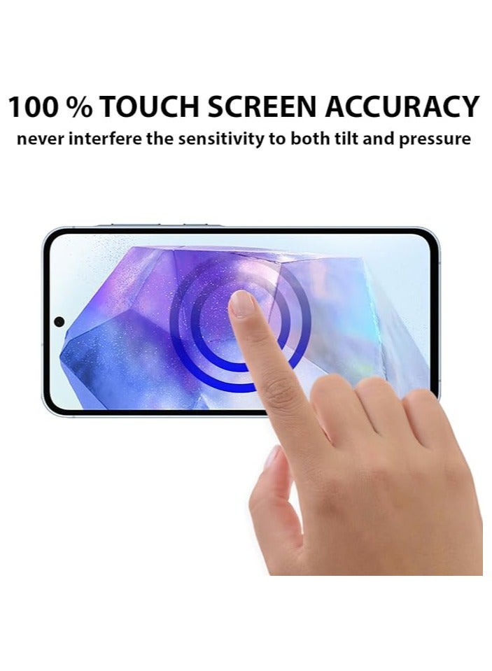 Screen Protector for Samsung Galaxy A55 5G 6.6-Inch 9H Tempered Glass Film, HD Clear - Image 2