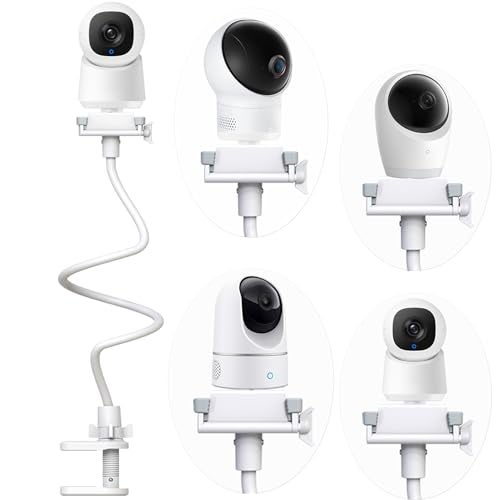 Derebir Flexible Baby Monitor Stand Mount Holder Compatible with eufy Security E30 / E220 / C220 / E21/ E110 / C2110 / T8417/ T8354/ T8300 Cameras Adjustable Baby Cameras Stand Clip Clamp Mount - Image 1
