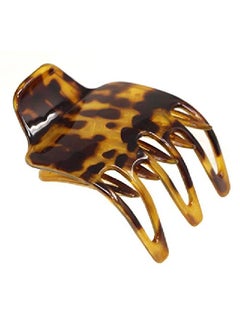 Parcelona French Wide Paw Savana Light Shell 2 ¼” Celluloid Covered Spring Side Slide In Jaw Yoga Hair Claw Clip For Women And Girls  - Image 2