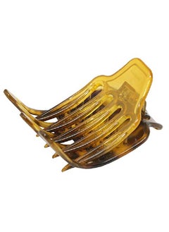 Parcelona French Wide Paw Savana Light Shell 2 ¼” Celluloid Covered Spring Side Slide In Jaw Yoga Hair Claw Clip For Women And Girls  - Image 4