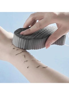 1Pc Soft Sponge Bath Body Brush Massage Rubbing Device Natural Bristle Soft Scrubber For Shower and Exfoliating - Grey