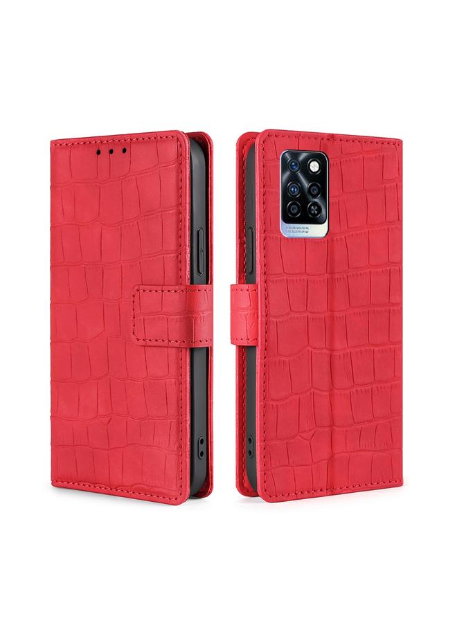Zaboon Case For Infinix Note 10 Pro Skin Feel Crocodile Magnetic Clasp Leather Phone Case - Image 1