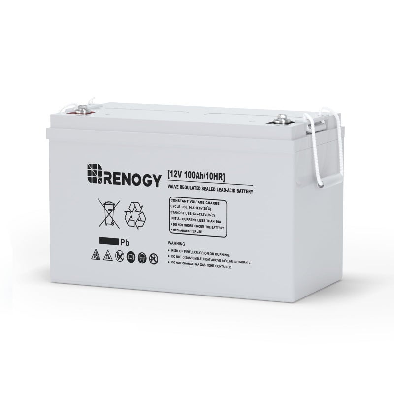 Renogy 12 Volt 100Ah Deep Cycle AGM Battery, 3% Self-Discharge Rate, 1100A Max Discharge Current, Maintenance-Free, Appliances for RV, Trolling Motor, Marine, and Off-Grid - Image 2