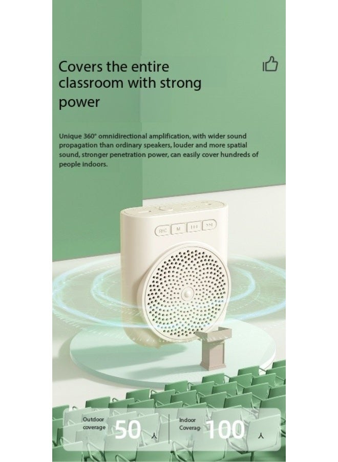 Sisily Sound amplifier with wired microphone headset, portable and rechargeable, feedback-proof speaker, personal microphone, speech amplifier for teachers, tour guides/coaches, speaker for meetings/yoga/fitness (black) - Image 5