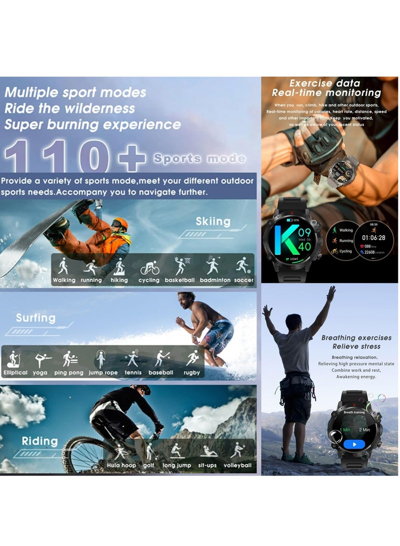 RollsTimi  1.39" Smartwatch for Men Women, 110+ Sport Modes, Fitness Tracker with Heart Rate SpO2 Monitor, IP67 Waterproof Outdoor Sports Watch for Android iPhone Phones  - Image 4