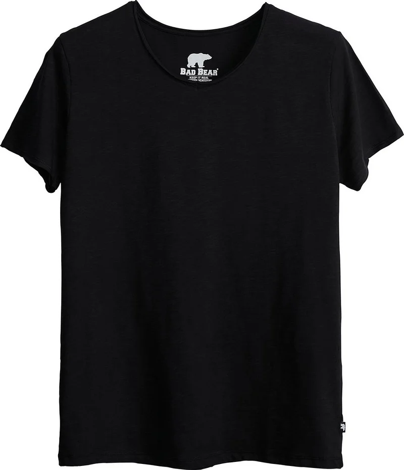 Bad Bear V-Neck T-Shirt Black Men's T-Shirt 18.01.07.012-C01
