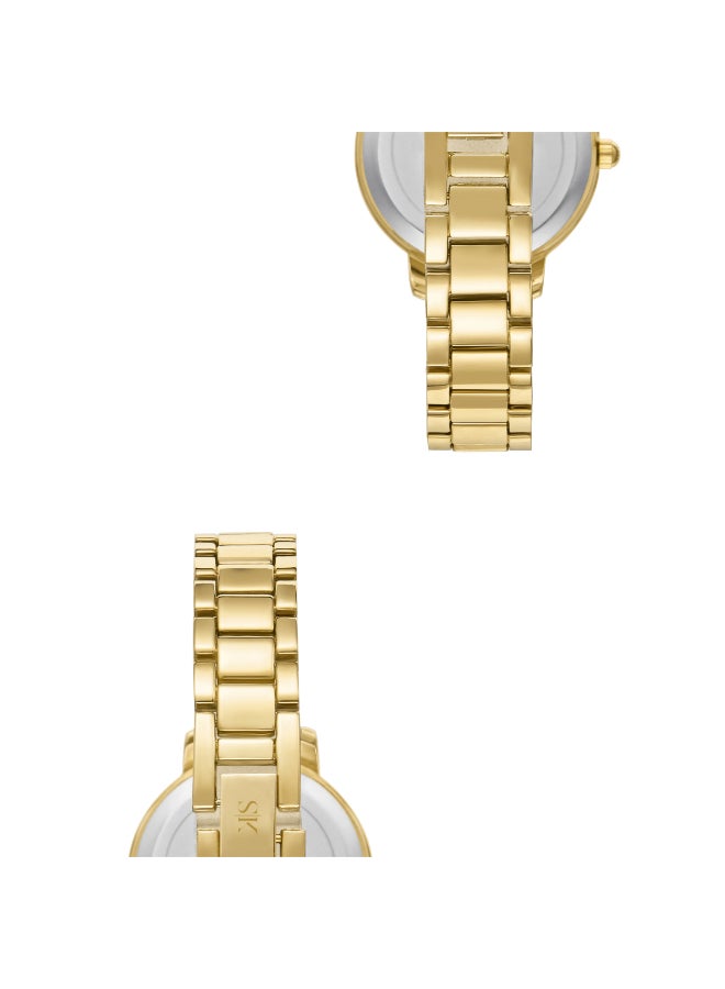 كينيث سكوت ساعة يد نسائية بعقارب وسوار من خليط الذهب - Image 2