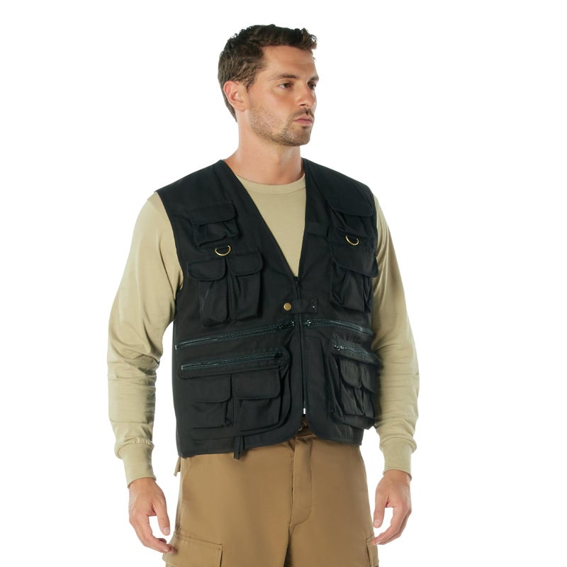 Rothco Uncle Milty Travel Vest Outdoor Fishing Camping 17 Cargo Pocket Jacket Black L - Image 2